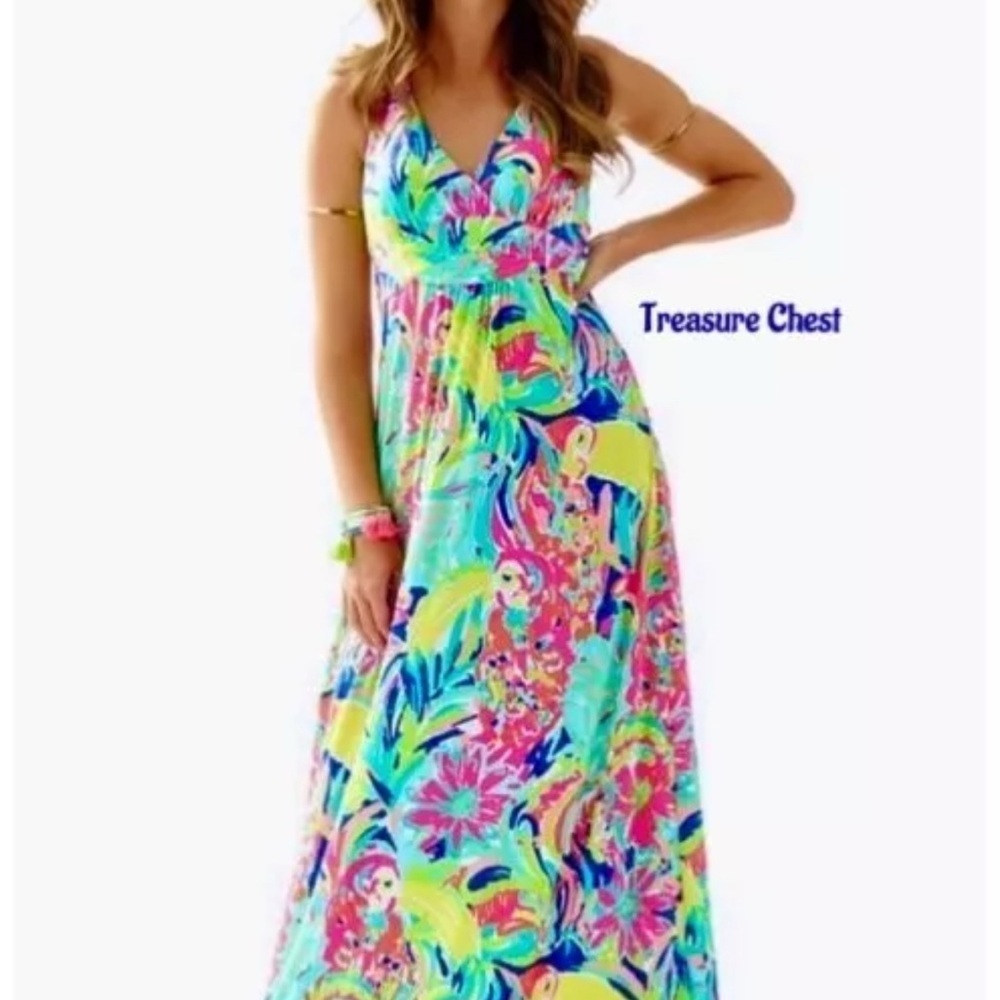 Lilly Pulitzer Seaview Maxi Dress Casa Banana - Picture 2 of 13
